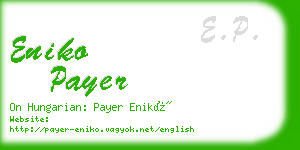 eniko payer business card